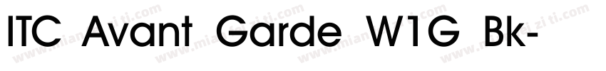 ITC Avant Garde W1G Bk字体转换